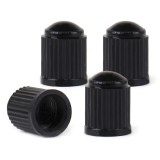 Set 4 capacele auto din plastic pentru ventil, culoare Neagra, Amio