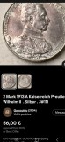 Germania 2 marci ( zwei mark ) 1913 A , argint , luciu de batere