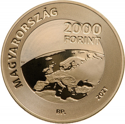 Ungaria 2000 Forint 2021 Presedintia Consiliul Uniunii Europene BU foto