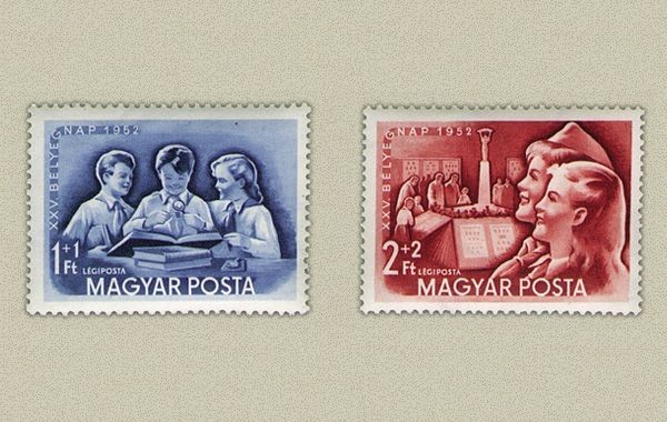 Ungaria 1952 - Ziua marcii postale, serie neuzata