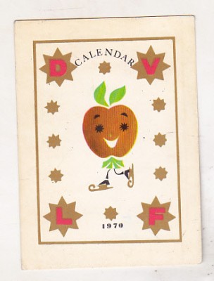 bnk cld Calendar de buzunar - 1970 - Directia Valorificare Legume Fructe foto