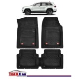 Covorase Auto TeamCar&reg; Tip Tavita Compatibile Jeep Grand Cherokee WK2 (2011&ndash;2021) Negru Material Rezistent, Cauciuc