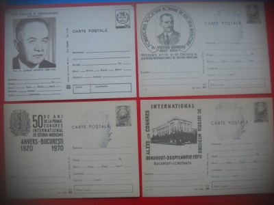 HOPCT LOT 4233 - 4 CARTI POSTALE - PERSONALITATI MEDICALE-DR SCARLAT LONGHIN-DR VICTOR GOMOIU- -NECIRCULATE foto