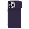 Husa pentru iPhone 15 Pro - Nillkin CamShield Silky MagSafe Silicone - Dark Night Purple