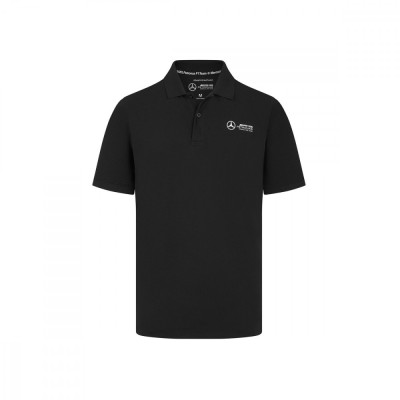Mercedes AMG Petronas tricou polo Small logo black F1 Team 2024 - L foto