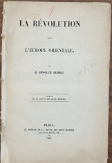 carte veche H Desprez La revolution dans l&#039;Europe Orientale 1848