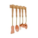 Ustensile de bucătărie, Set de ustensile de gătit cu suport din lemn