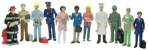Set de 11 figurine Profesii Miniland 12.5 cm inaltime