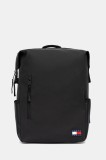 Tommy Jeans rucsac culoarea negru, mare, uni, AM0AM13551
