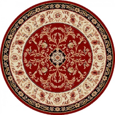 Covor Clasic, Lotos 523, Rosu, Rotund, 100x100 cm, 1800 gr/mp - 150x150 cm foto