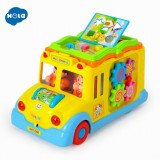 Cumpara ieftin Jucarii bebe - Hola - Jucarie interactiva Autobuzul scolar , Cu sunete, Cu lumini, Galben