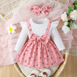 Sarafan cu maneca lunga - Little flowers (Marime Disponibila: 18-24 luni)