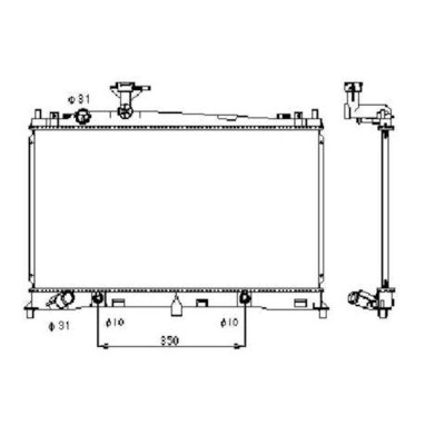 Radiator racire Mazda 6 (Gg/Gy), 06.2002-09.2007, Motorizare 1, 8 88kw; 2, 0 104kw Benzina, tip climatizare Cu/fara AC, cutie automata, dimensiune 67 foto