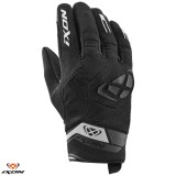 Manusi femei pentru scuter - motocicleta Roadster vara textil/piele Ixon model MIG 2 LS culoare: negru/alb &ndash; degete tactile S (7/8)