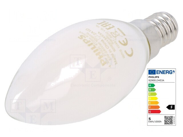 Lampă LED E14 alb cald 470lm 2700K 4,3W