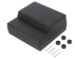 Carcasă desktop ABS neagră 125mm x 120mm x 53mm