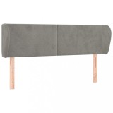Cumpara ieftin Tablie de pat cu aripioare gri deschis 147x23x78/88 cm catifea