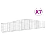 Cumpara ieftin Cosuri gabion arcuite 7 buc, 400x30x60/80 cm, fier galvanizat