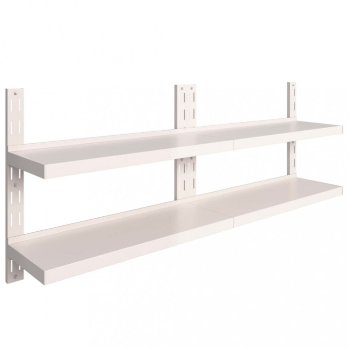 Rafturi suspendate 2 niveluri 2 buc. 200x30 cm otel inoxidabil