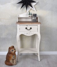 Consola Shabby Chic alba cu blat bej HMA047