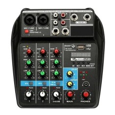 Mixer profesional cu 4 canale, USB, Bluetooth, QSK740