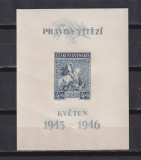 CEHOSLOVACIA 1945 MI: BL. 8 MNH, Nestampilat