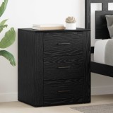 vidaXL Dulap de noapte Stejar Negru 35 x 50 x 60 cm Lemn compozit 881062