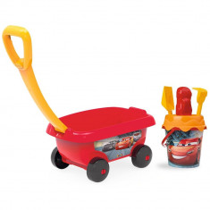 Set jucarii nisip Smoby Carucior Cars cu accesorii foto