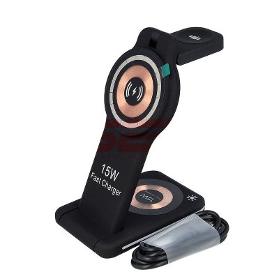 Incarcator retea wireless pliabil Fast Charge 5 in 1 15W H60 foto