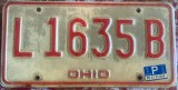 STATE of OHIO, PLACUTA VECHE DE INMATRICULARE(aprilie 1978) DIN TABLA / POZE..