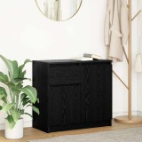 VidaXL Bufetă cu sertar Stejar negru 71x35x65 cm Lemn prelucrat