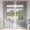 VidaXL Perdele Voile cu Oelii 2 buc Gri Inchis 140x245 cm 4102080