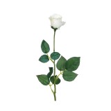 Floare decorativa artificiala, Trandafir, Alb, 61cm, ATU-082113, Oem