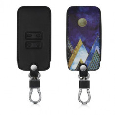 Husa Cheie Auto pentru Renault/Dacia, 4 Butoane, Keyless Go, Piele ecologica, Multicolor, 44637.38