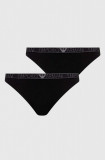 Cumpara ieftin Emporio Armani Underwear tanga 2-pack culoarea negru