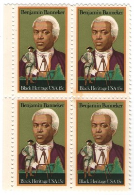 Statele Unite 1980 - Benjamin Banneker, neuzata de 4 foto