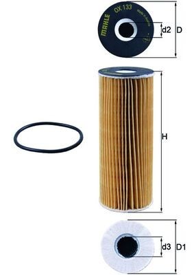 MAHLE OX 133D Filtru ulei foto