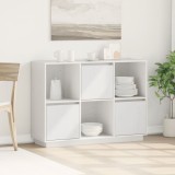 Servantă, alb, 110,5x35x80 cm, lemn masiv de pin