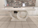 Masa Extensibila Dora 160/200 cm Crem Lucios MDF Dreptunghiulara Living Dining