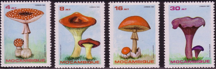 Mozambic 1986 - Ciuperci 4v.,neuzat,perfecta stare(z)