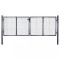 vidaXL Poarta din plasa de gradina, gri, 289x125 cm, o?el galvanizat