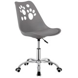 Scaun birou ergonomic, cu sezut din spuma, reglabil pe inaltime, maxim 120 kg, 90x49x48 cm, gri Household NewTrend