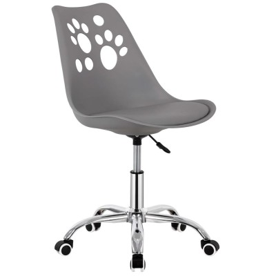 Scaun birou ergonomic, cu sezut din spuma, reglabil pe inaltime, maxim 120 kg, 90x49x48 cm, gri Household NewTrend foto