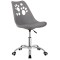 Scaun birou ergonomic, cu sezut din spuma, reglabil pe inaltime, maxim 120 kg, 90x49x48 cm, gri Household NewTrend