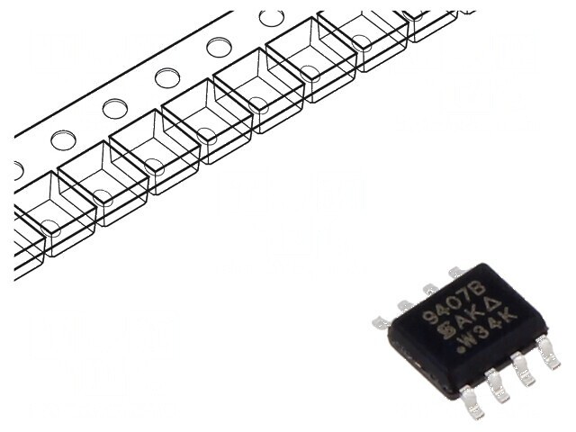 Tranzistor P-MOSFET TrenchFET&reg; Unipolar - Tensiune Max 60V, Curent Max 4,7A, Curent Pulsat 20A
