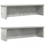 VidaXL Rafturi de bucătărie stivuibile 2 buc Beton Gri 50x15x16 cm