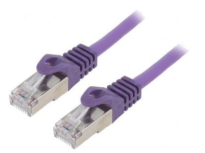 Patch cord F/UTP Cat6 Violet 3m RJ45 foto