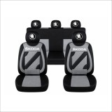 Set Huse Scaune Universale Nero Gri Personalizate cu Skoda Nou