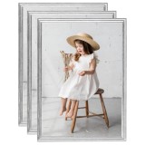 Cumpara ieftin Rame foto colaj de perete/masă 3 buc. argintiu 29,7x42 cm MDF
