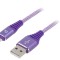 Cablu USB 2.0 A la Micro B 1m Violet